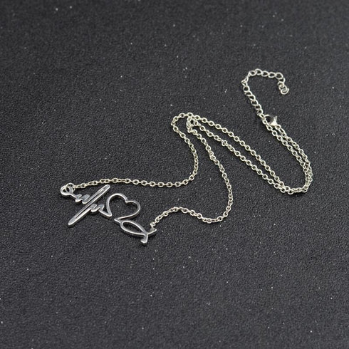 Heartbeat Necklace Women Love Heart Necklaces - ROUTINE FASHION